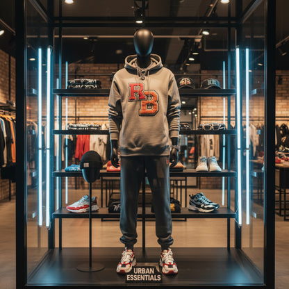 Letterman RB Hoodie — Garment-Dyed Athletic Pullover Printify