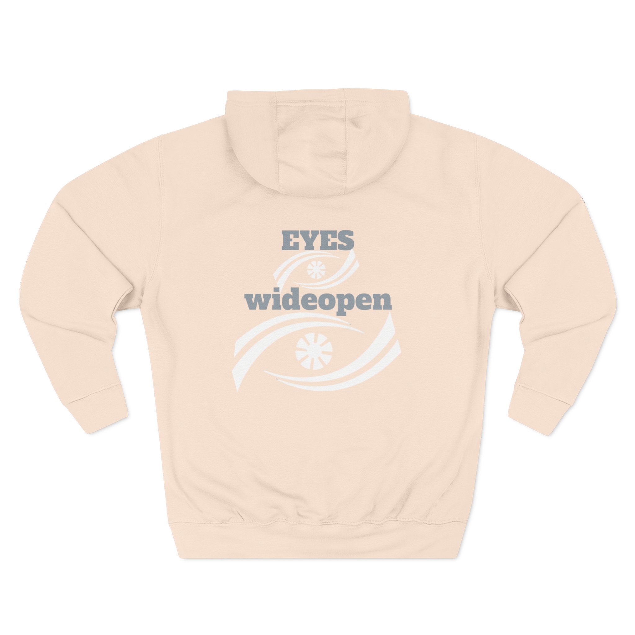 Fleece Hoodie, Cozy Warmth, Casual Style, Perfect for All Seasons, Gift for Friends, EYES wideopen Design