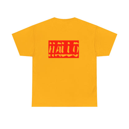Bold "HALLO" Unisex Heavy Cotton Tee - Casual Style for Everyday Wear