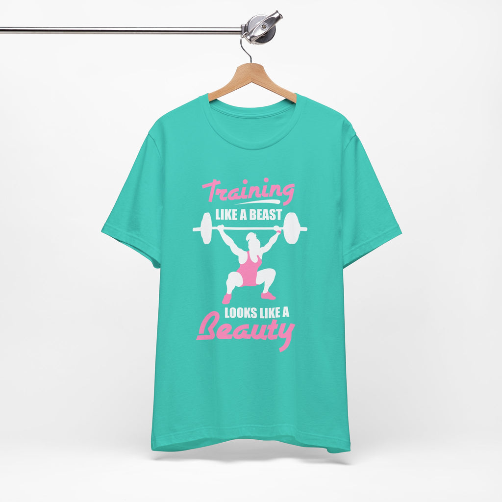 S’entraîner comme une bête ressemble à un tee-shirt unisexe de beauté 