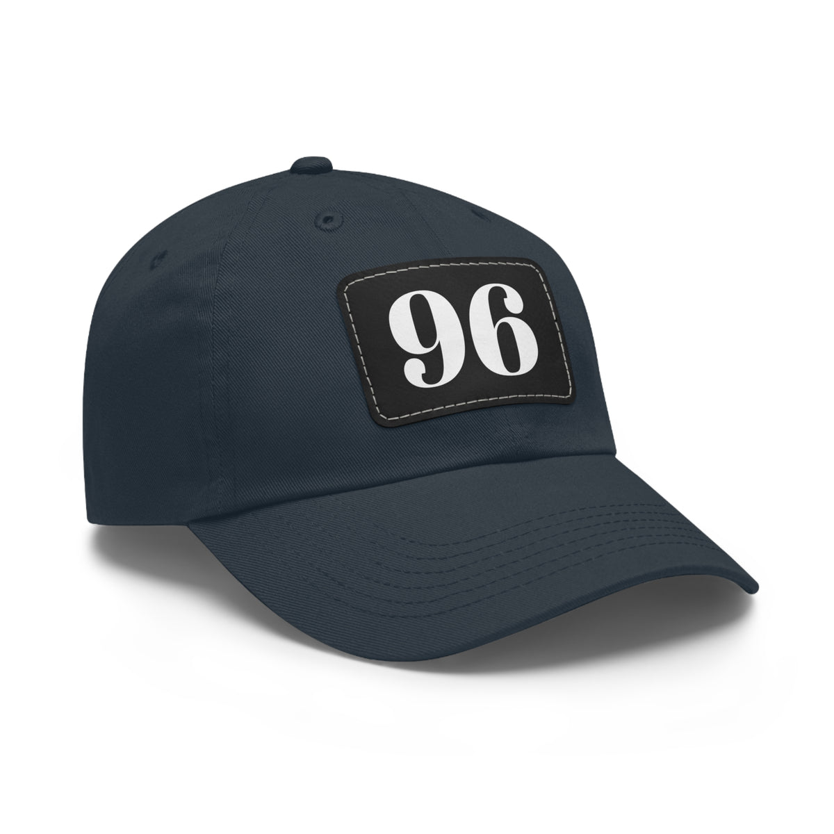 Dad Hat 96 Baseball Leather Patch Rectangle Design