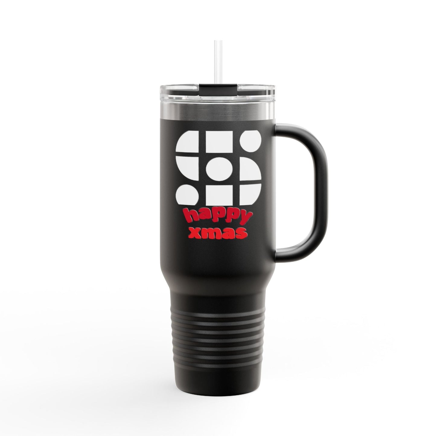 Travel Mug - 'Happy Xmas' Design Printify