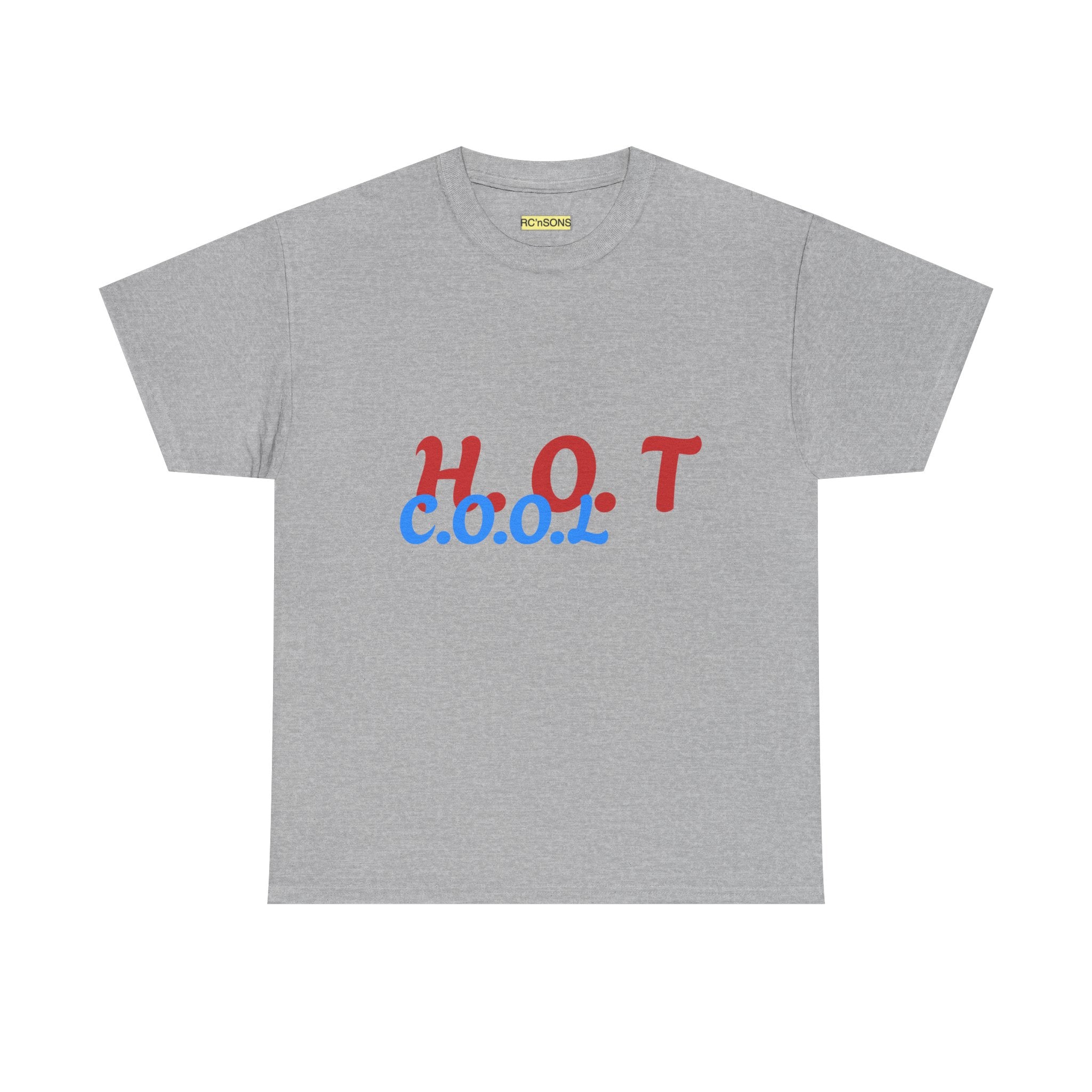 Cool & Trendy Unisex Heavy Cotton Tee - H.O.T. C.O.O.L. Graphic Shirt, Casual Wear, Gift for Friends, Summer Style, Streetwear Printify