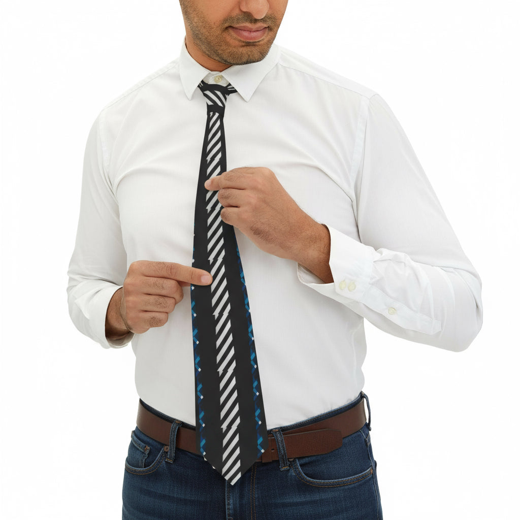 Stylish Necktie with Modern Patterns, Fashion Accessory, Gift for Him, Unique Tie, Business Attire, Formal Wear Printify