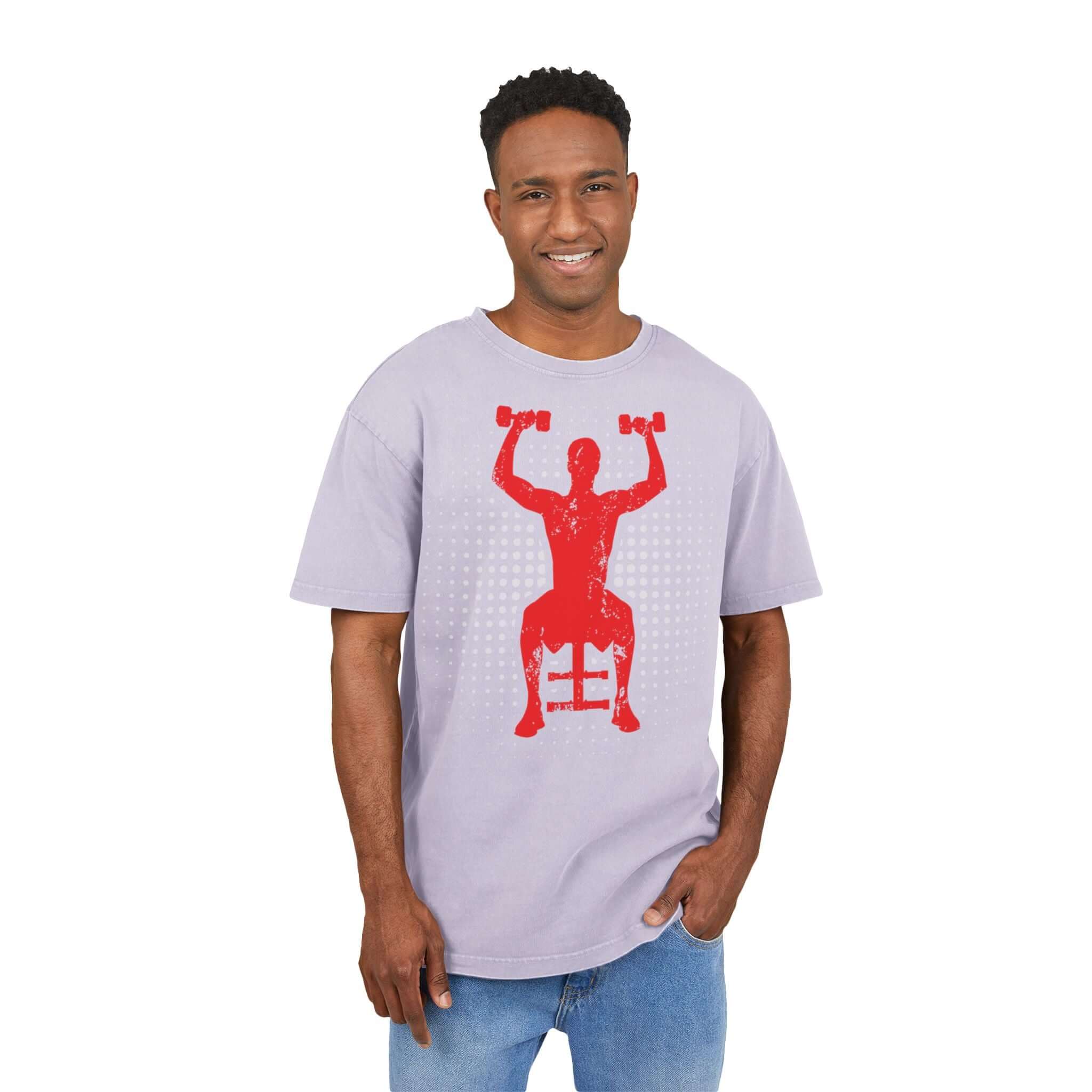 Oversize Tee - Off To Gym Acid Washed Men's T-Shirt