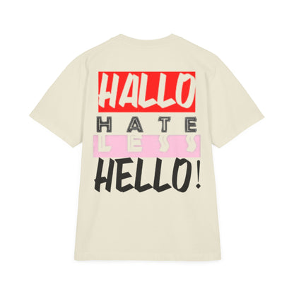 Hate Less Unisex Drop-Shoulder T-Shirt - Trendy Casual Wear
