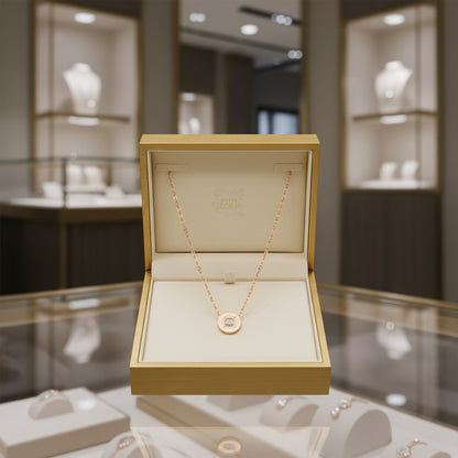 Necklace - Be the lock in Engraved Mini Circle Necklace Printify