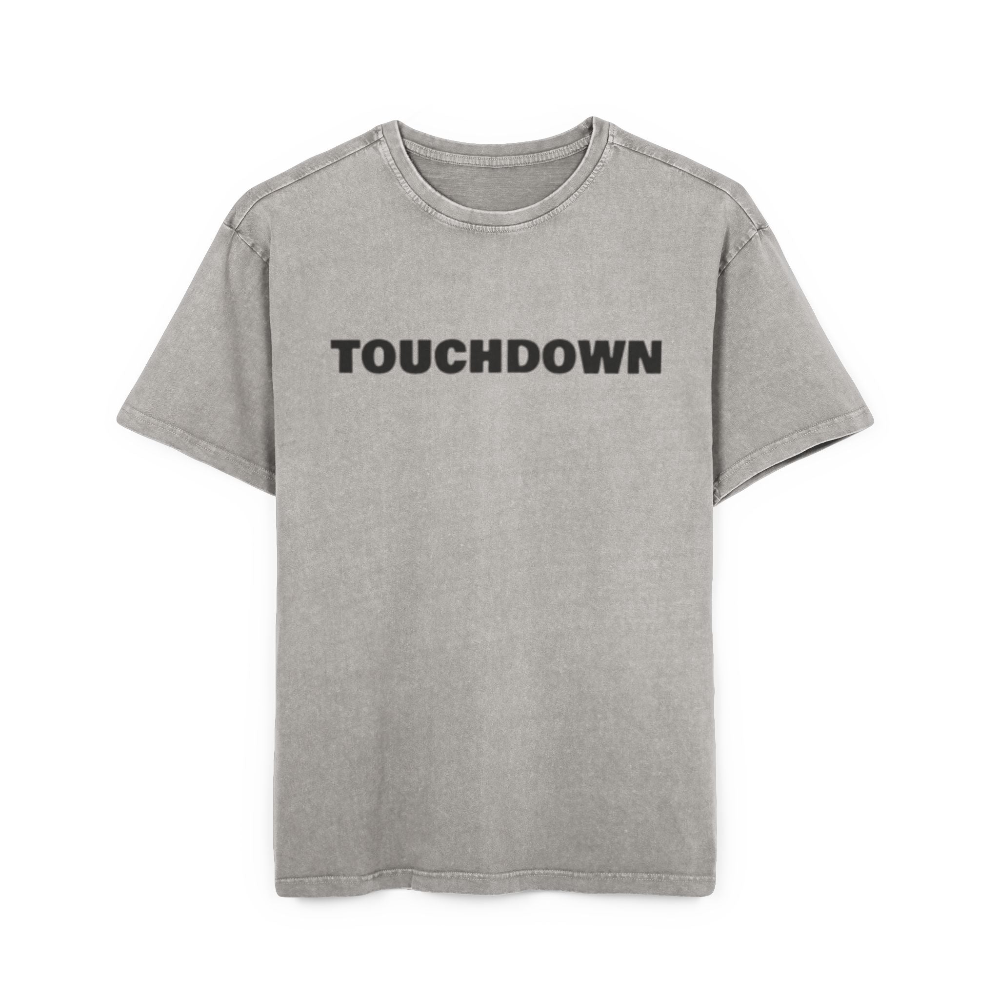 Men's Acid Washed Oversized Tee, Touchdown Graphic Shirt, Casual Style Tee, Gifts for Football Fans, Streetwear Essential