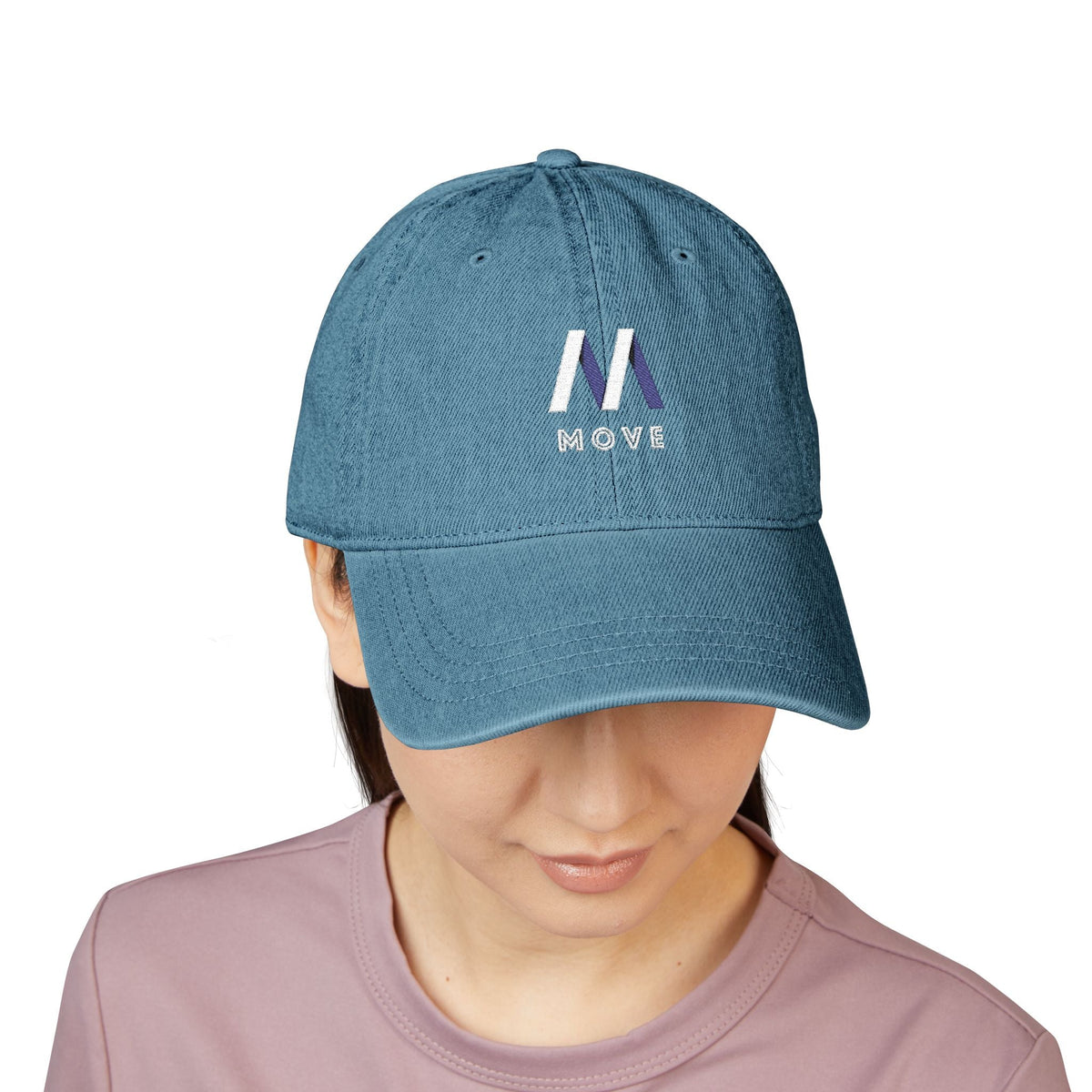 Embroidered Denim Hat - Move Design Printify