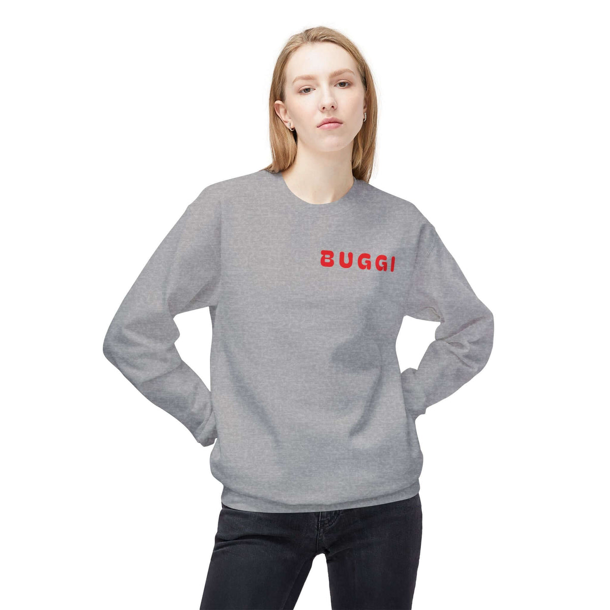 Unisex Midweight Softstyle Fleece Crewneck Sweatshirt-Buggi Design