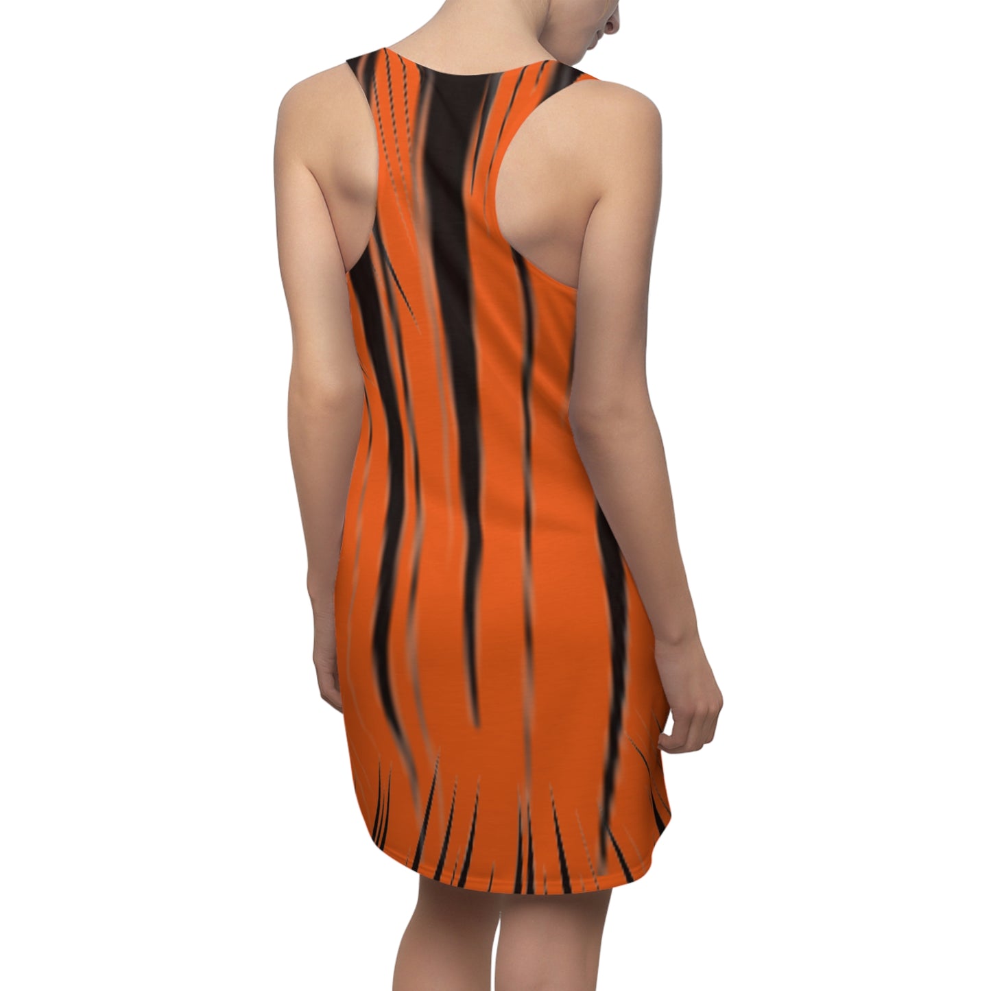Bold Tiger Stripe Racerback Dress for Women - Summer Fashion