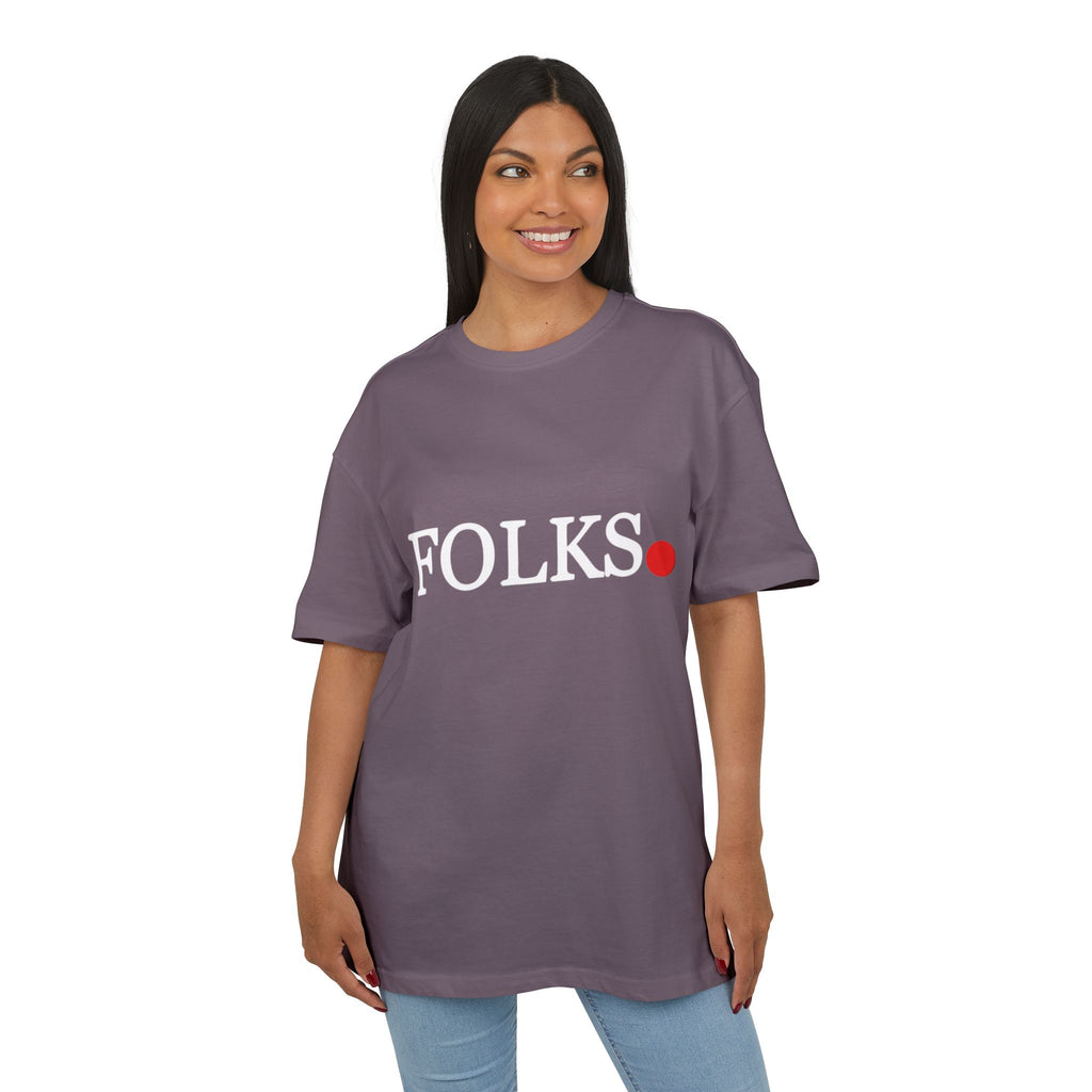 Oversized Tee with Bold Red Dot, Everyday Tee