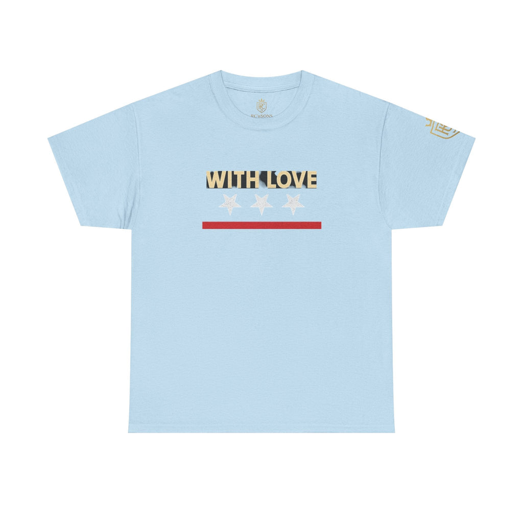 Stylish Unisex Heavy Cotton Tee - 'With Love' Statement Shirt, Casual Wear, Gift for Her, Gift for Him, Everyday Comfort Printify