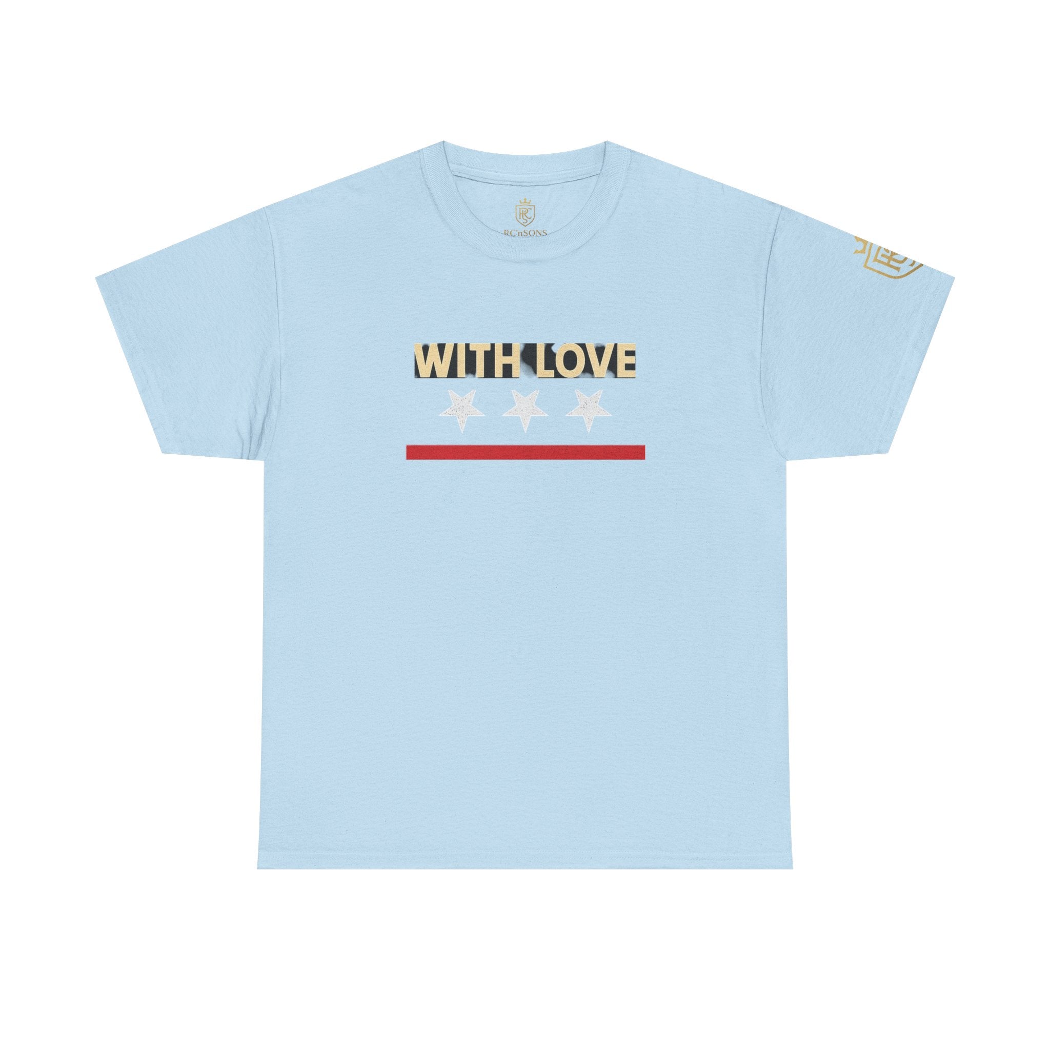 Stylish Unisex Heavy Cotton Tee - 'With Love' Statement Shirt, Casual Wear, Gift for Her, Gift for Him, Everyday Comfort Printify
