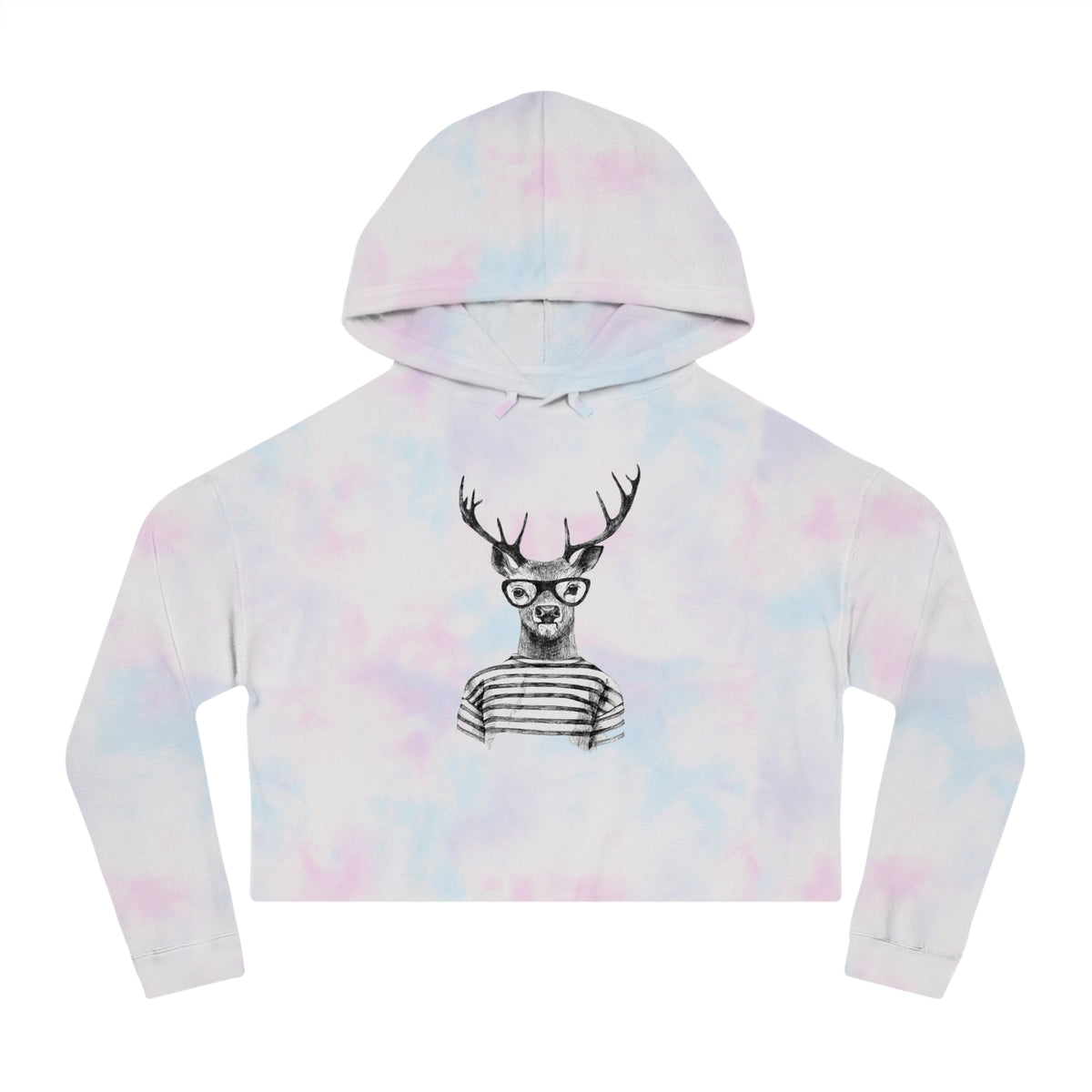 Rain Deer Cropped Hooded Sweatshirt