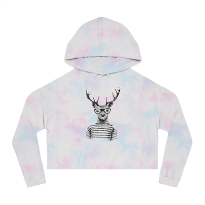 Rain Deer Cropped Hooded Sweatshirt