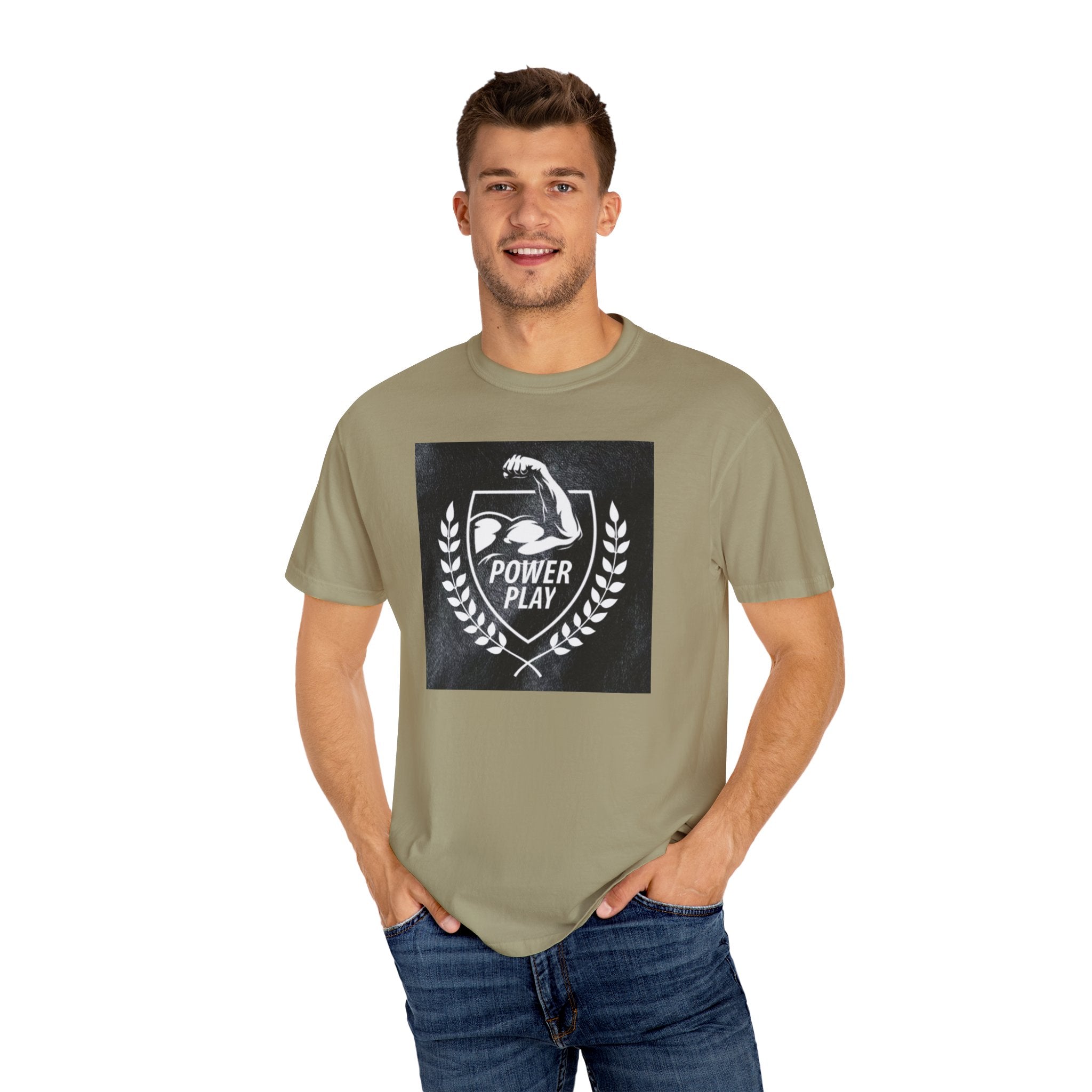Power Play Unisex Garment-Dyed T-Shirt - Gym Motivation Apparel