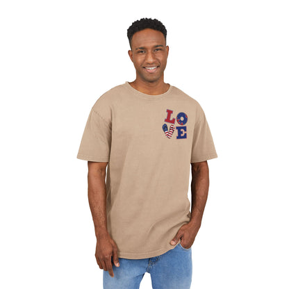 Unisex Tee - Love Acid Washed Heavy Oversize T-Shirt for Casual Comfort