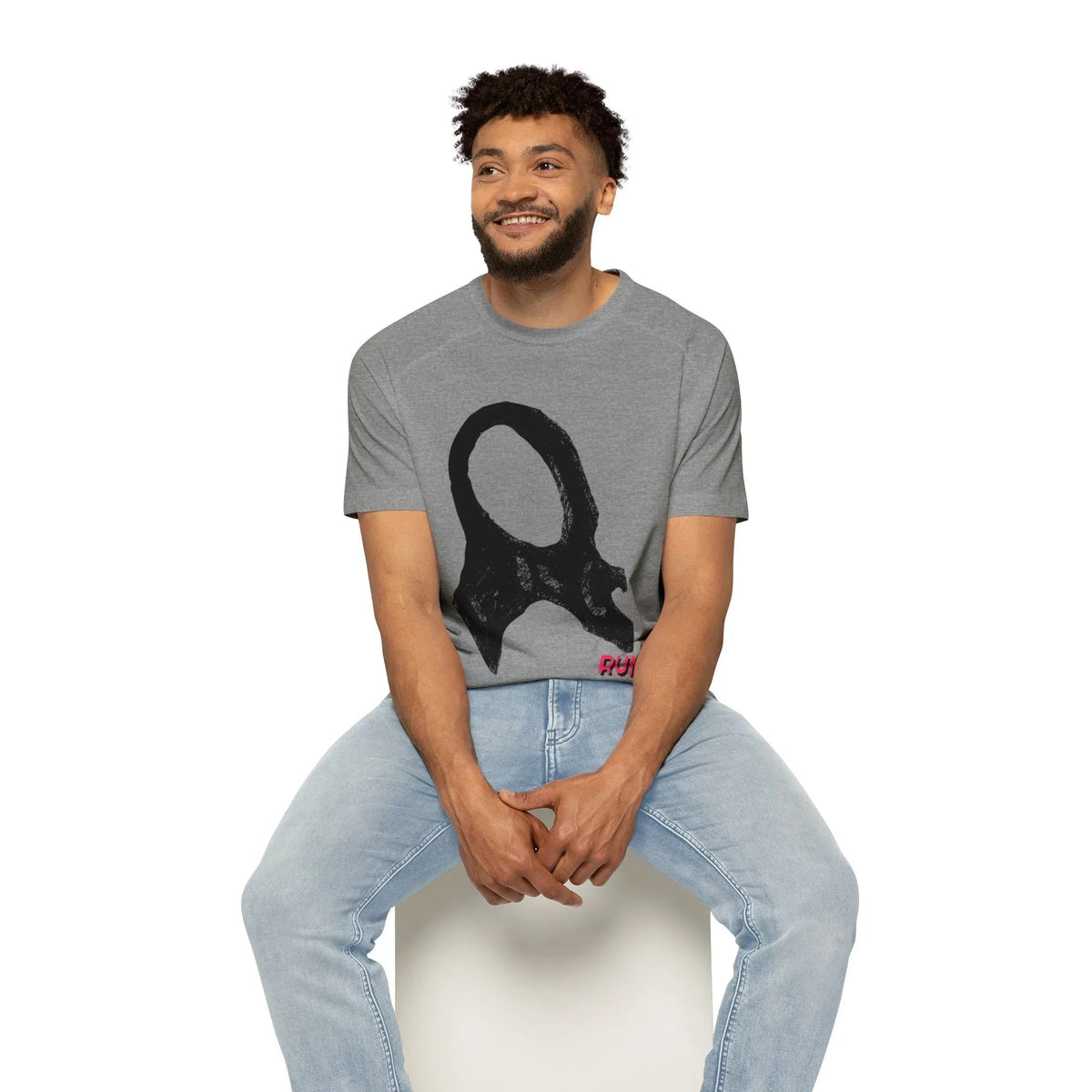 Men's Raglan T-Shirt with Frc Art Run Design Printify