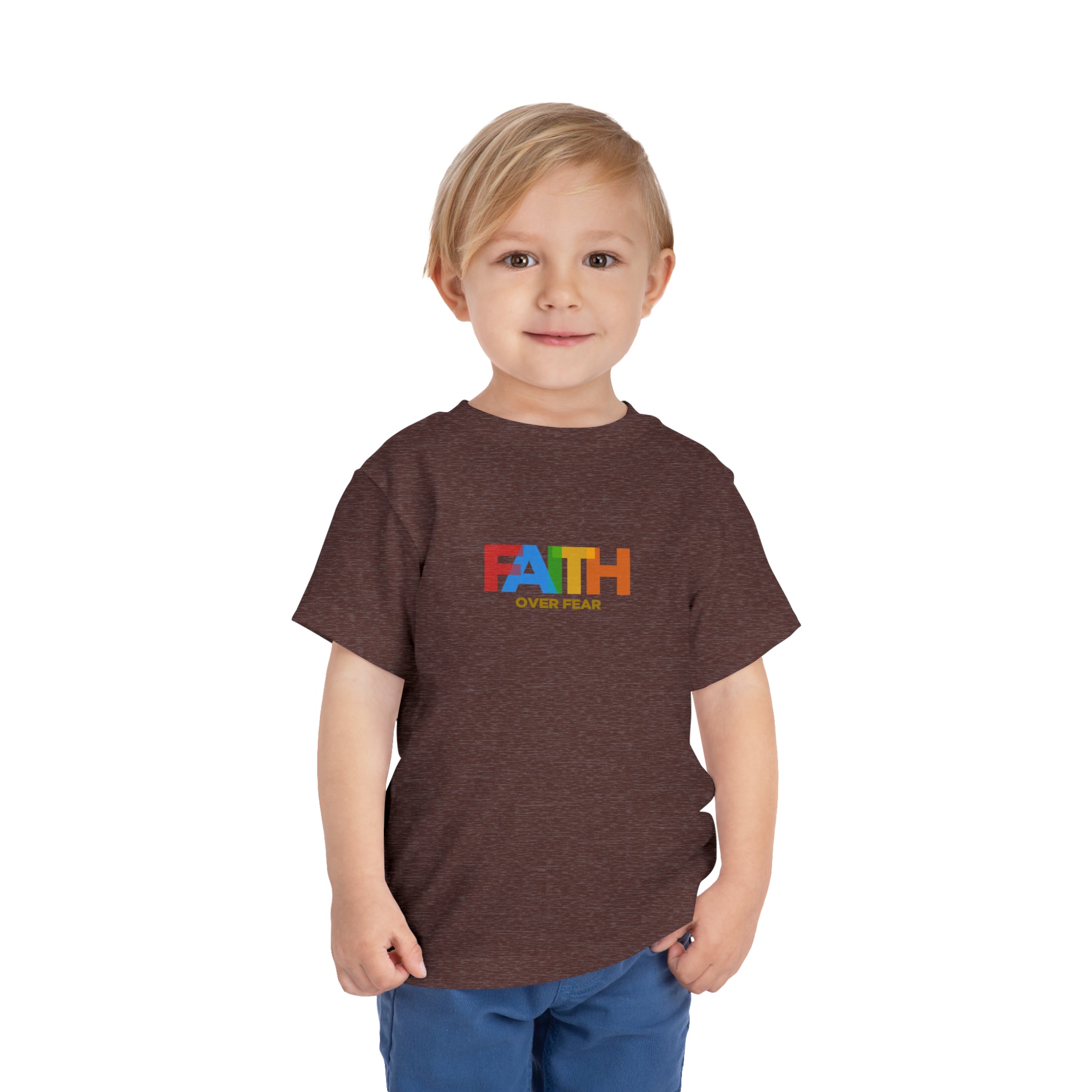 T-shirt pour tout-petits La foi sur la peur 