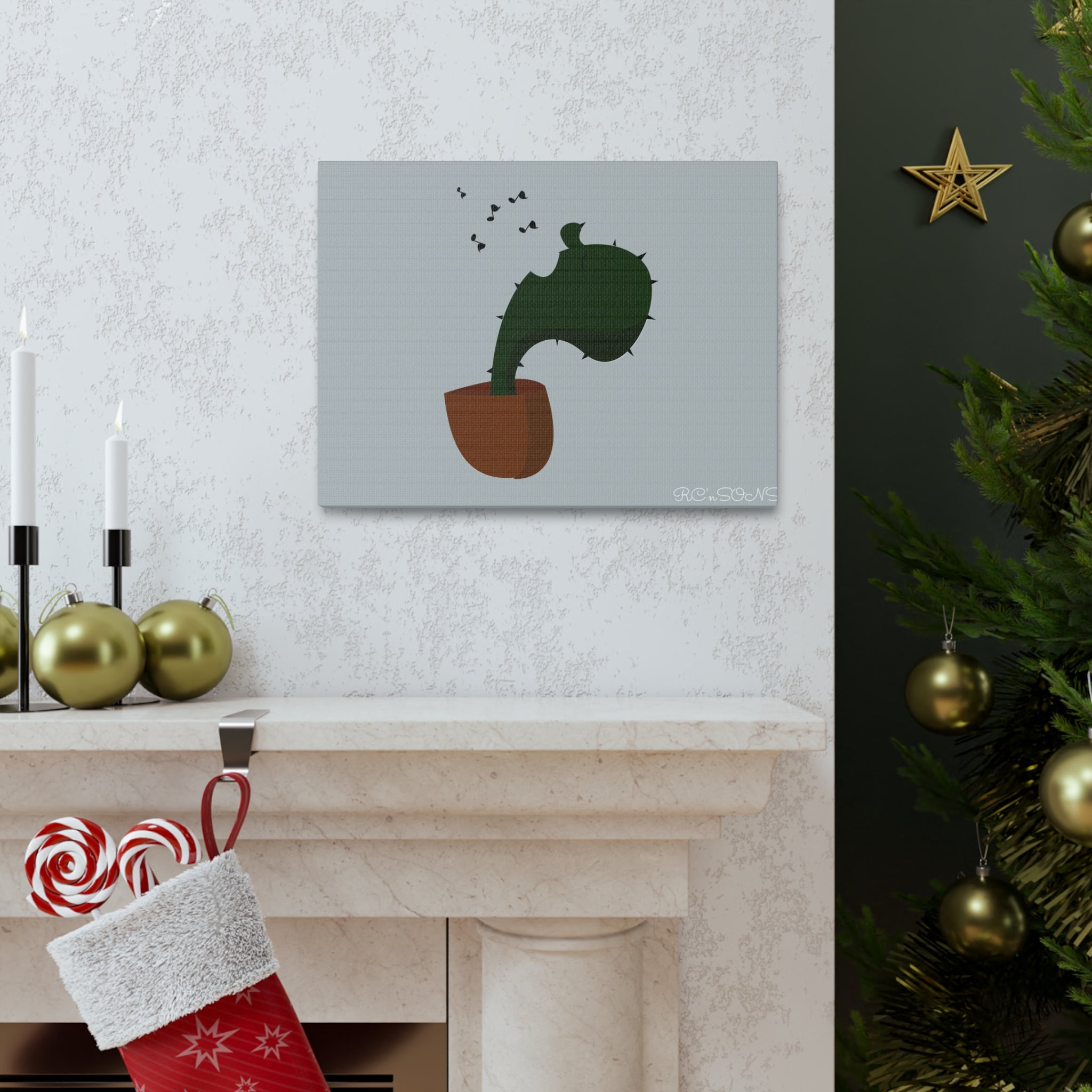 Cactus Design Wall Decor Printify