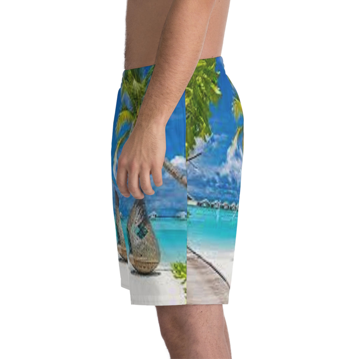 Men's Elastic Beach Shorts (AOP)