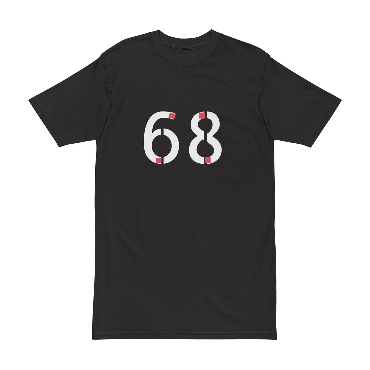 Tee - Trendy Men's Heavyweight Tee with Bold 68 Design