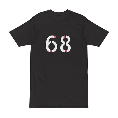 Tee - Trendy Men's Heavyweight Tee with Bold 68 Design