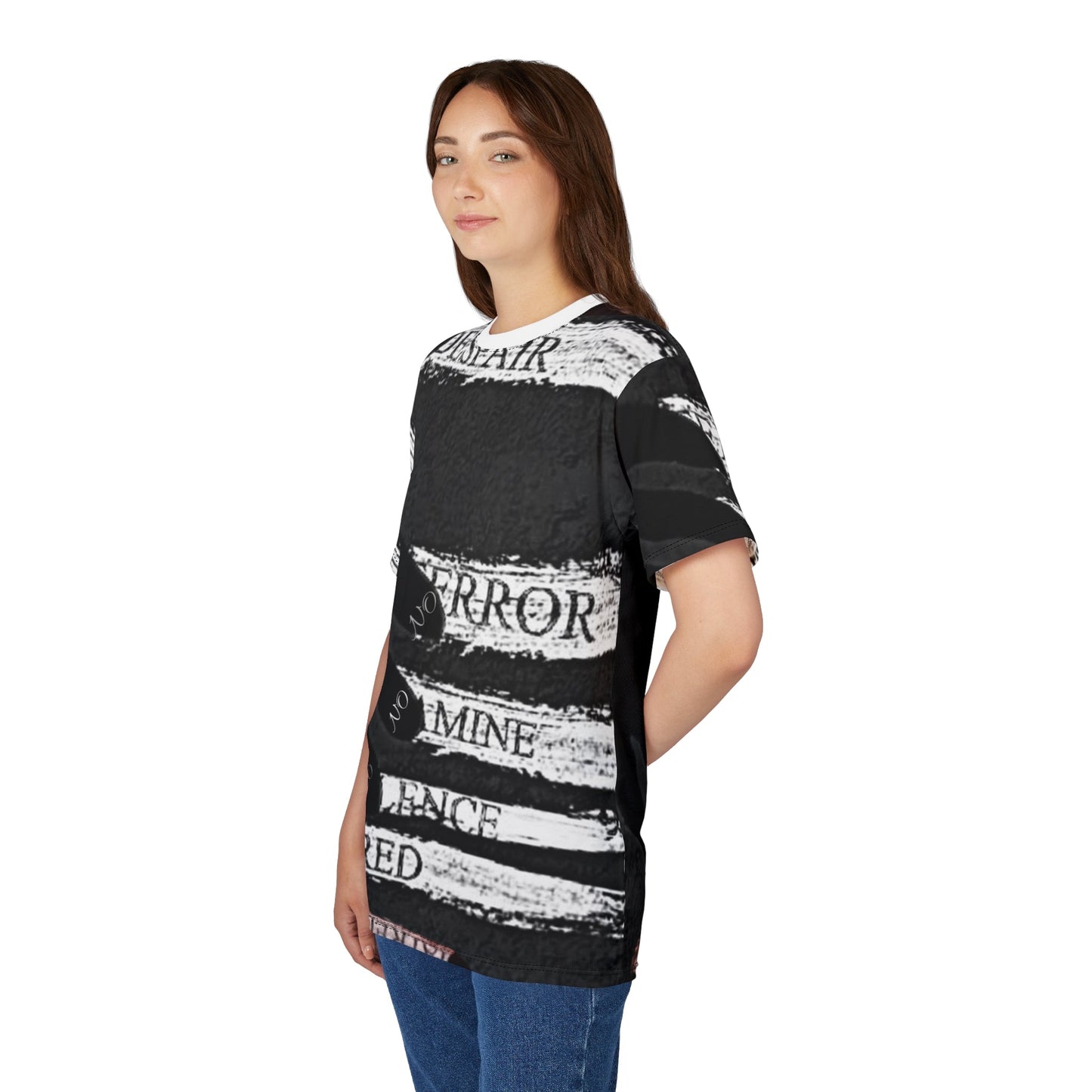 Emotional Statement Tee: Unisex Cut & Sew AOP Shirt | Expressive Graphic Tee for Casual Wear, Unique Gift for Holidays, Motivational [...] Printify