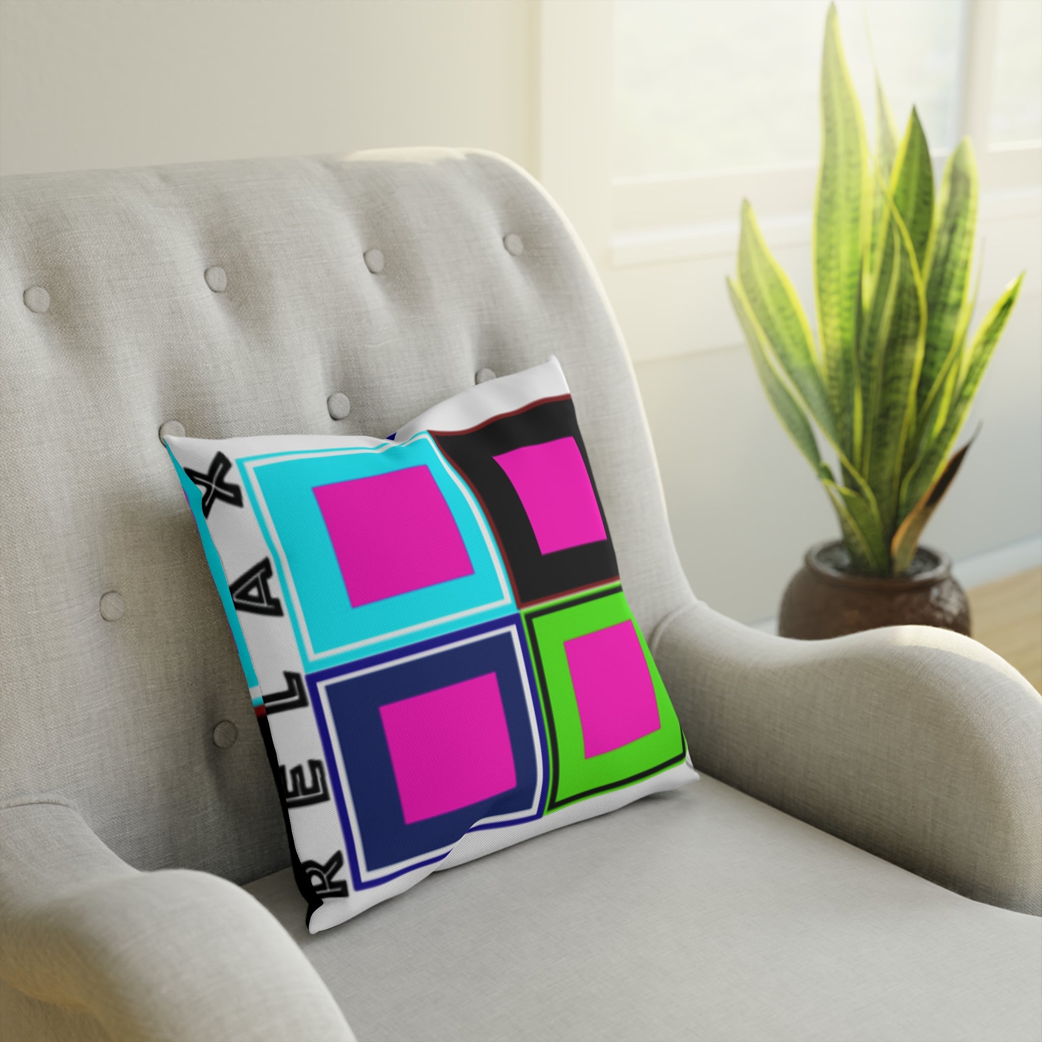 Colorful Geometric Cushion Cover - Funky Home Decor, Throw Pillow, Modern Gift, Vibrant Accent, Unique Cushion