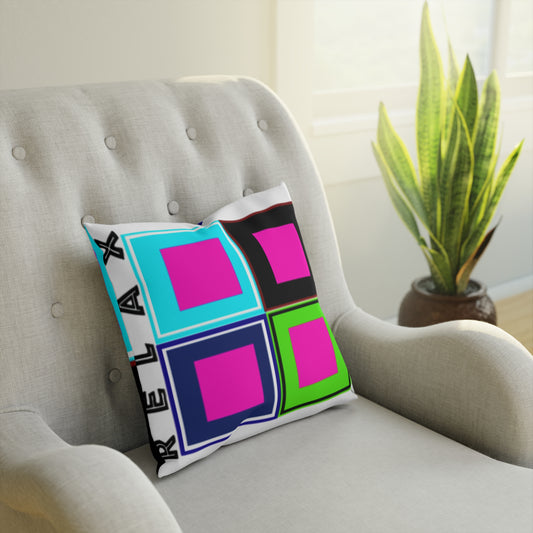 Colorful Geometric Cushion Cover - Funky Home Decor, Throw Pillow, Modern Gift, Vibrant Accent, Unique Cushion