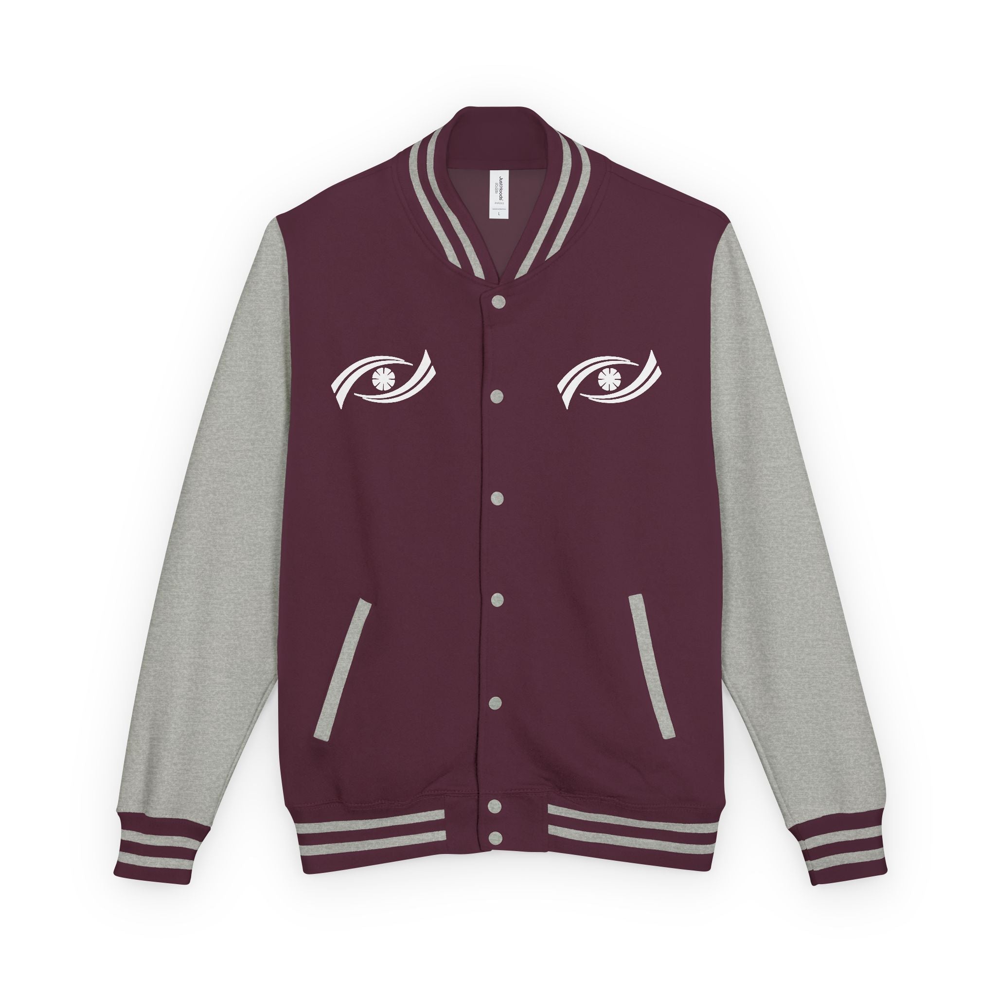 Unisex Heavyweight Letterman Jacket - Eyes Wide Open, Cozy Stylish Outerwear, Great for Game Days, Unique Gift for Teens, Trendy [...] Printify