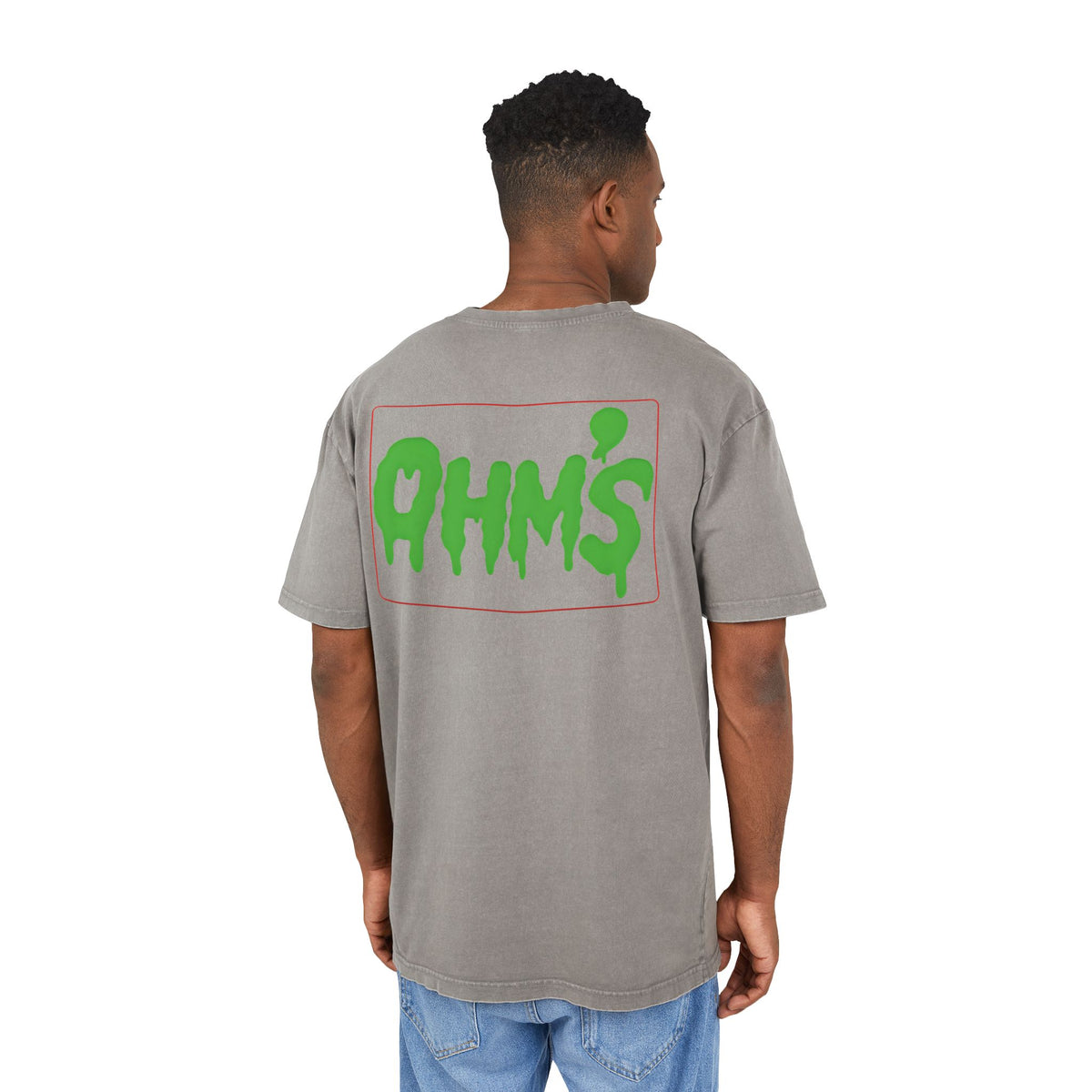 T-Shirt Olm’s Mann Acid Washed Heavy Oversize Tee for Men