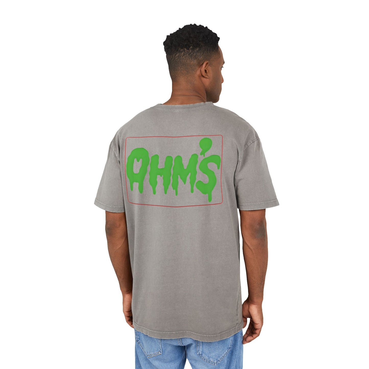 T-Shirt Olm’s Mann Acid Washed Heavy Oversize Tee for Men