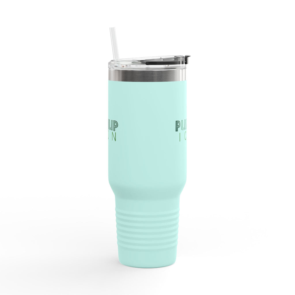 Inspirational Insulated Travel Mug - 40oz with Pushup Icon Design
