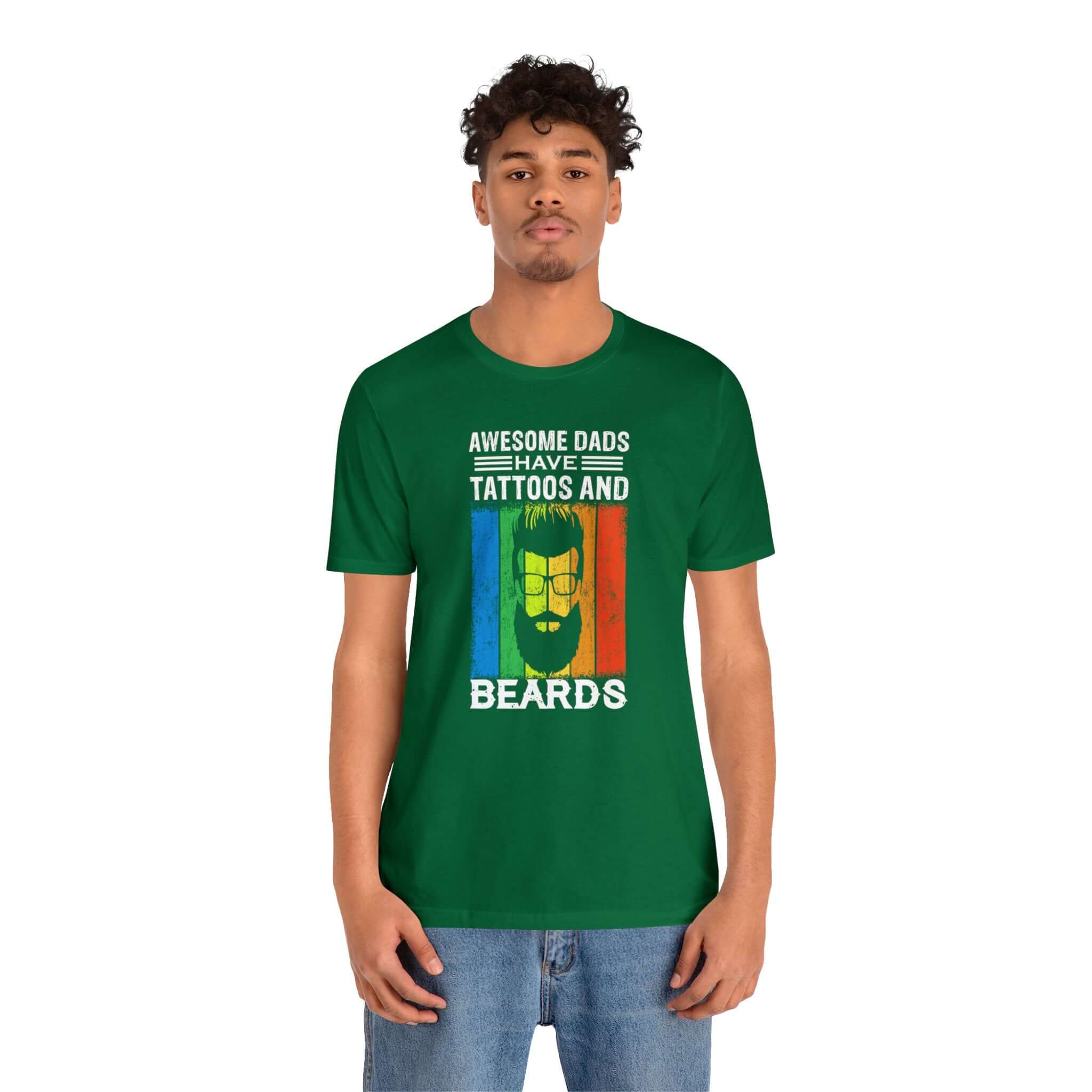 Awesome Dads Have Tattoos And Beards Unisex Tee - RC’nSONS