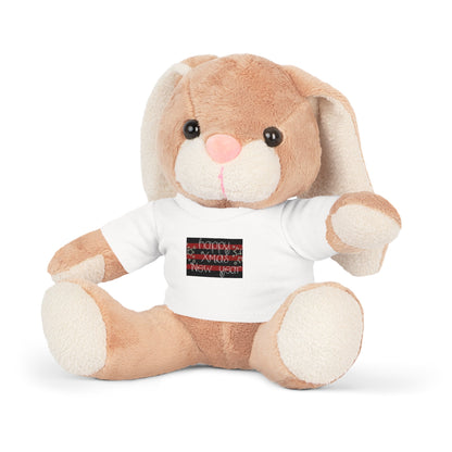 New Year Plush Toy with T-Shirt,Cute Stuffed Animal Printify