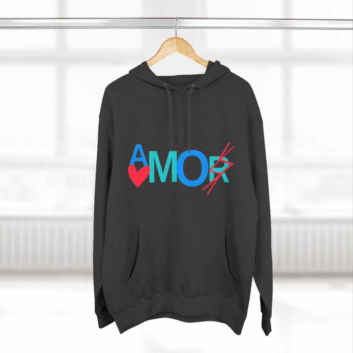 Amor Three-Panel Fleece Hoodie