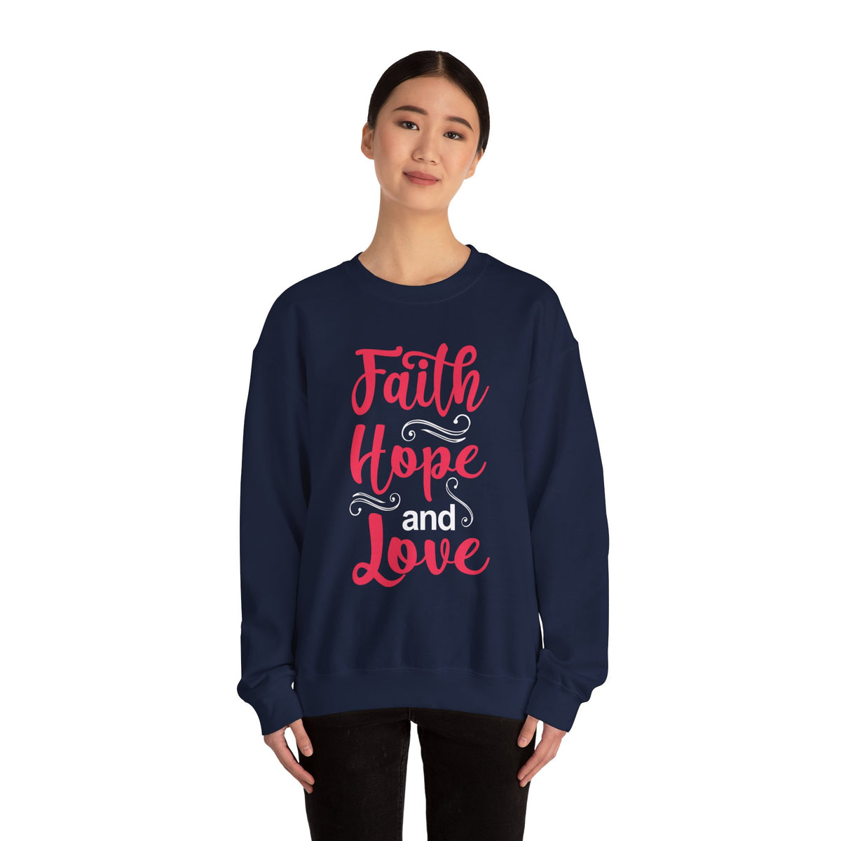 Sweat-shirt unisexe Faith Hope And Love 