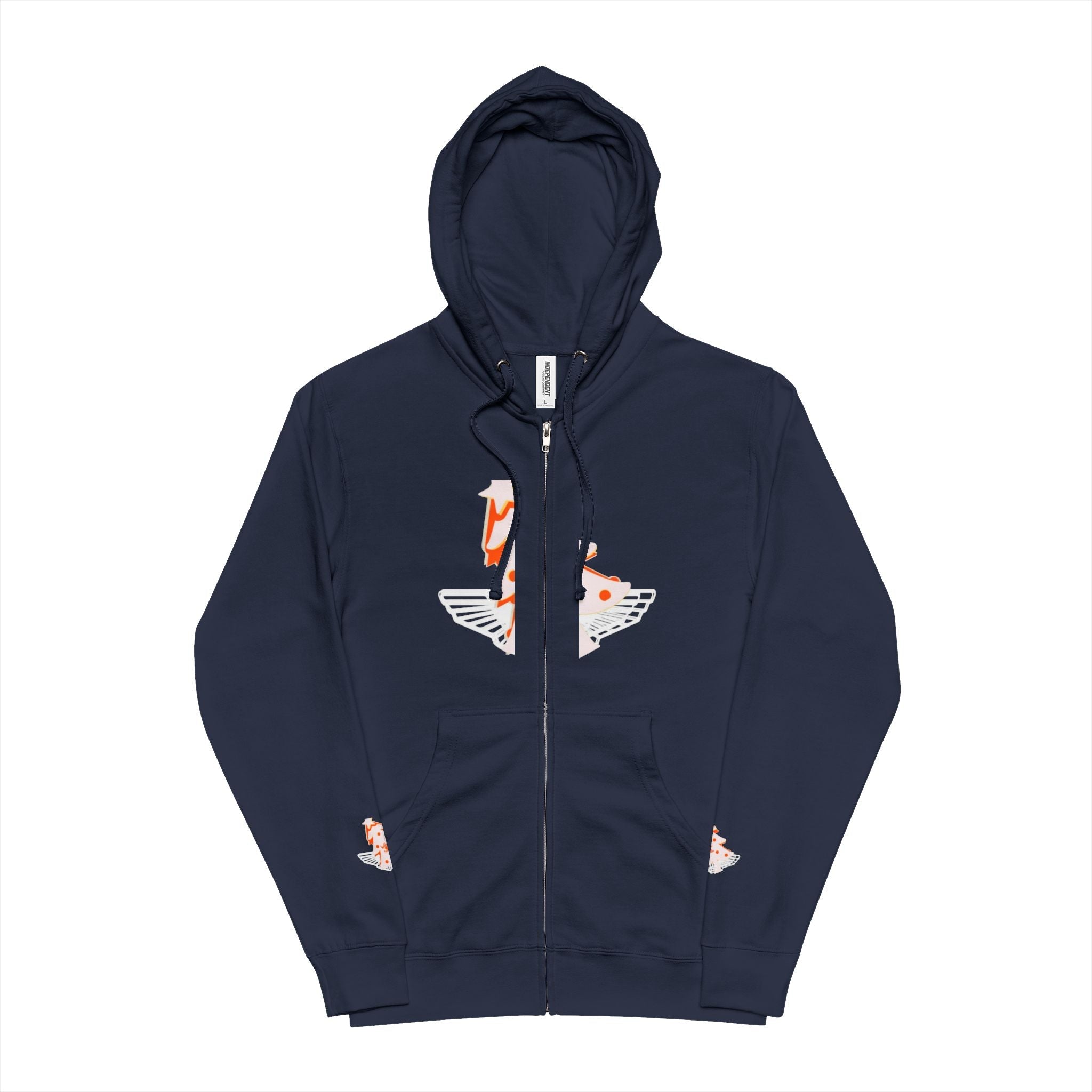 Unisex Fleece Zip Up Hoodie - 'hello Santa' Printify