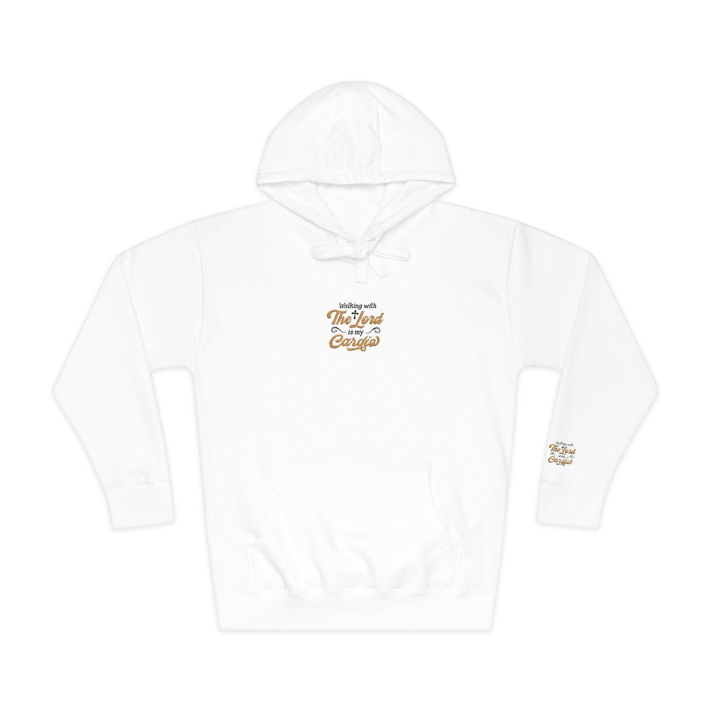 Religious Fleece Hoodie - Walking with the Lord Printify