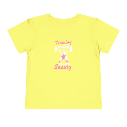 T-shirt pour tout-petits S'entraîner comme une bête 