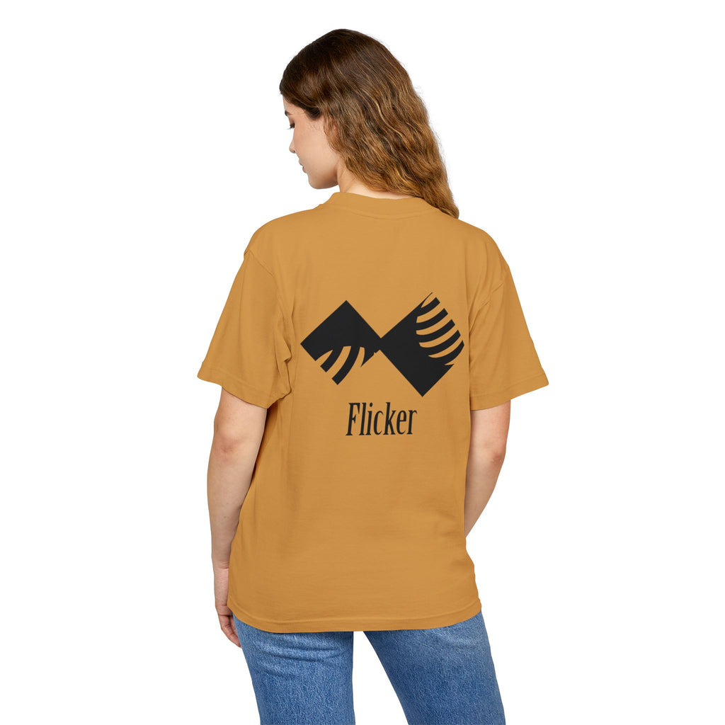Unisex Urban Heavy Tee - Modern Graphic Design "Flicker" for Streetwear Enthusiasts