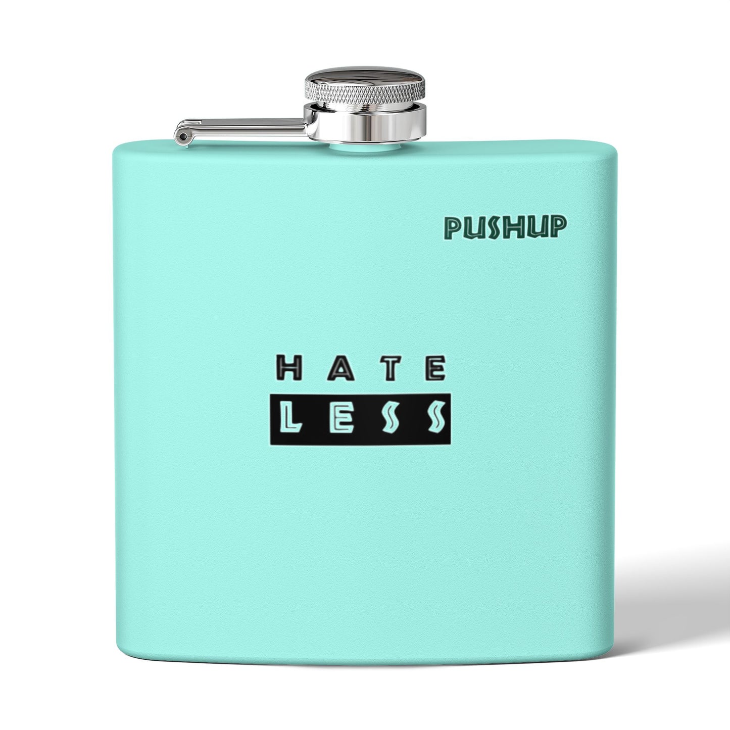 HATE LESS Stainless Steel Flask | 6oz Eco-Friendly Drinkware for Outdoors & Gifts