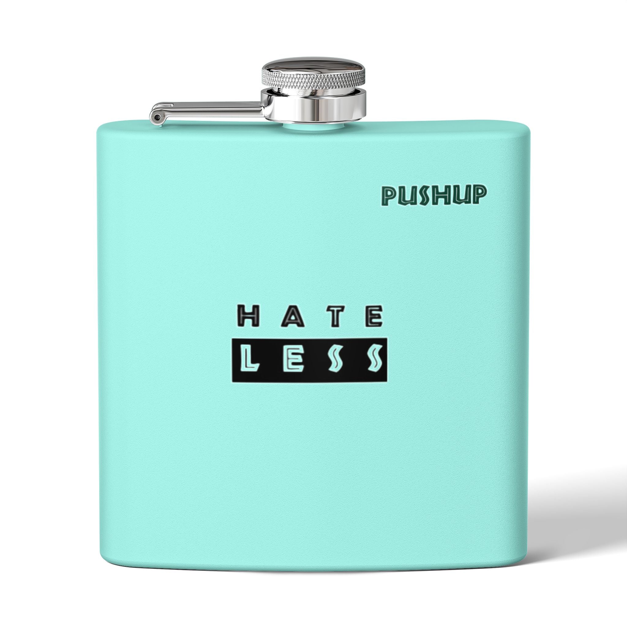 HATE LESS Stainless Steel Flask | 6oz Eco-Friendly Drinkware for Outdoors & Gifts