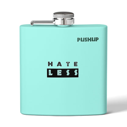 HATE LESS Stainless Steel Flask | 6oz Eco-Friendly Drinkware for Outdoors & Gifts
