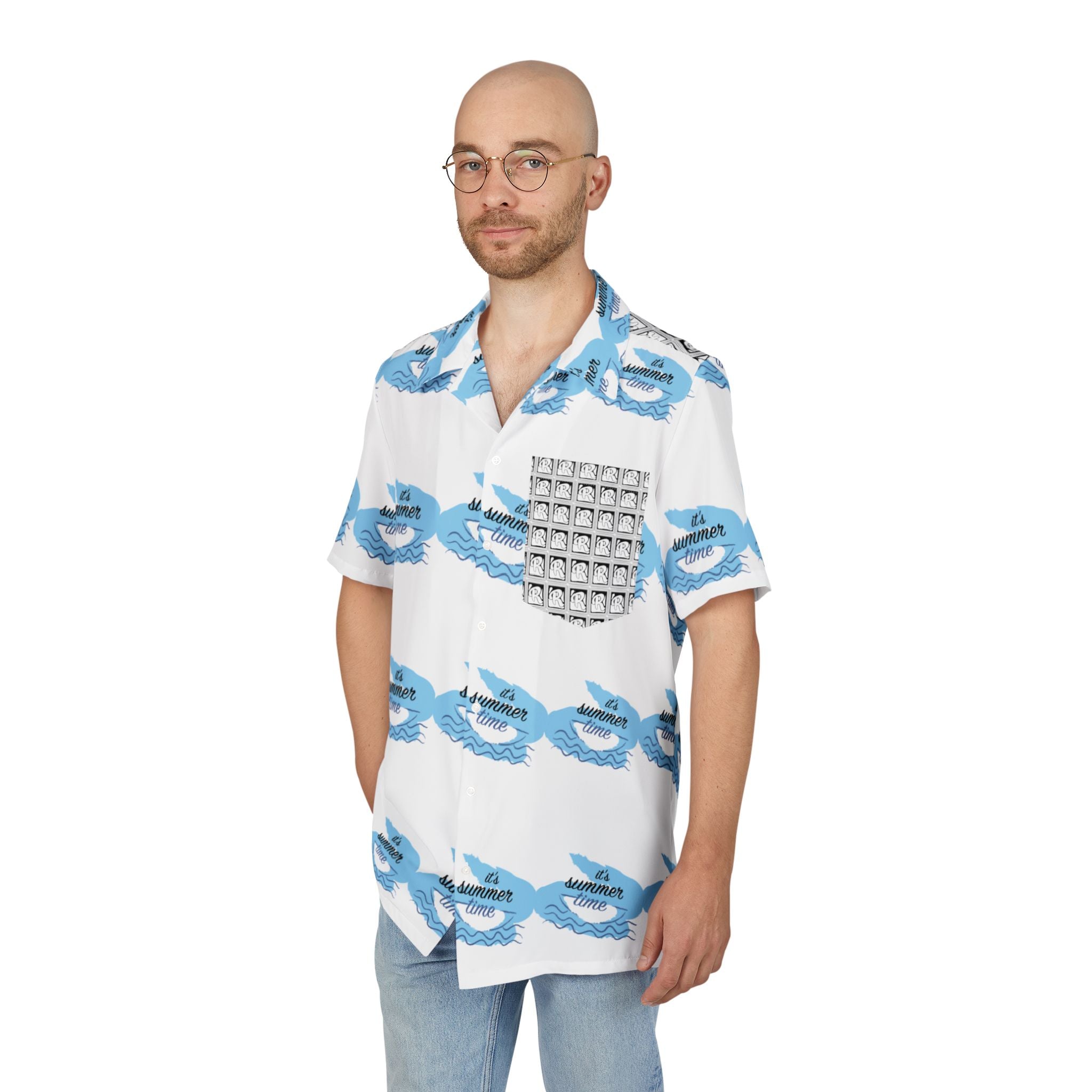 Button-Down Shirt R-Sommer Time Hawaiian Print