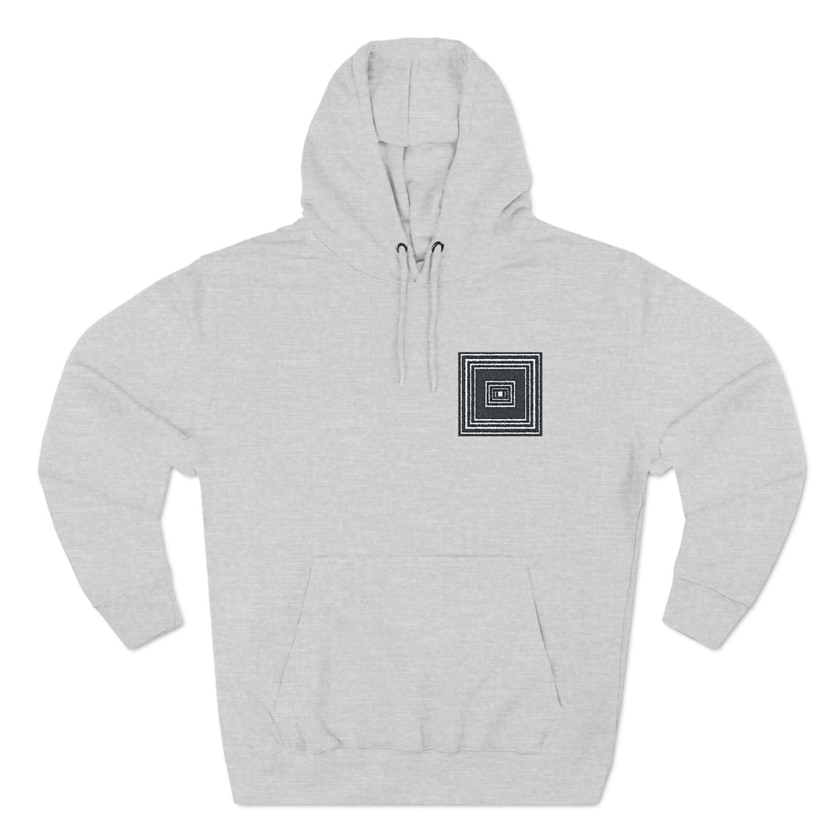Fleece Hoodie with Quadrat Embroidery