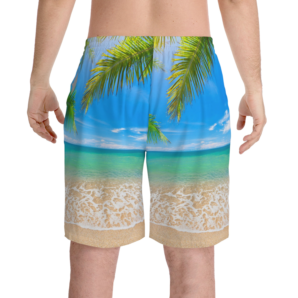 Men's Elastic Beach Shorts (AOP)