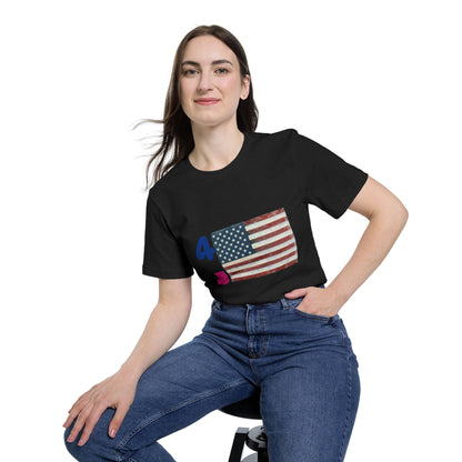 USA Flag Short-Sleeve T-Shirt, Patriotic Tee for Independence Day, Casual Wear, Gift for Veterans, Summer Style Printify